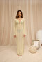 Caroline Lace Yellow Long Dress - 6