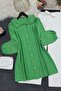 Baby Collar Buttoned Tunic - Light Green - 6