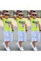 Bugs Bunny Printed Green 2-piece Summer Boy Suit 4-5-7-9-11 Years 100% Cotton - 6