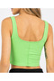 Pistachio Green Tape Strap Corset Blouse - 3