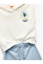 Hooded Cotton Printed Sleeveless Crop Sweatshirt - 3