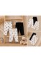 Heart-Patterned 3-Piece Cotton Baby Girl Tights Set 🌸