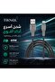 | كابل USB-A إلى Lightning – 1 متر – رمادي – نايلون مضفر – شحن سريع