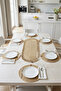 Natural Jute Runner and American Placemat Set 7 Pieces (1 Runner + 6 Placemats) - 6