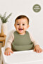 Bpa-Free 100% Silicone Baby Bib with Non-Slip Pocket Green - 2