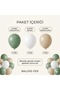 18-Piece Pastel Eucalyptus & White & Sea Sand Balloon Set Engagement Birthday Party Decoration - 4