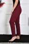 Women's Cotton Combed Single Bottom Pajamas Claret Red 27513 - 2
