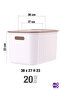 20 Liters 3 Pieces Storage Box with White Lid, Closet Organizer, Basket, Organizer Toy Box - 4