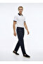 White - Navy Blue Men's Slim Fit Polo T-Shirt Ace091262932_Bel - 3