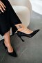 Cedy Stone Closed-Toe Heeled Evening Dress Shoes Black - 2