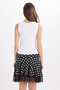 Women's Slim Fit Square Neck Cotton White Crop Tank Top with Straps - 7