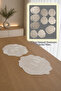 Flora Luxury Runner Living Room Coffee Table Cover Set French Laced Dowry Set Lace Rose Patterned 6 Pieces