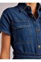 Blue Women's Classic Regular Fit Dress 262 Lcf 144002 Mayara Denim - 4