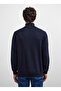 Navy Blue Men's Turtleneck Regular Fit Sweater B35W40011 - 6