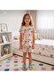 Girl's 100% Cotton Teddy Bear Chick Flower Patterned Short Sleeve Shorts Summer Pajamas Set