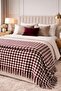 Multi-Purpose Daily Throw with Crowfoot Pattern, Bedspread, Sofa Cover, Tv Blanket, 180 X 200 cm