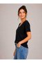 New Season Modal Cotton Women's V-Neck Floral Embroidered Stoned Basic T-Shirt Short Sleeve Casual - 5