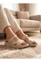 Bell 25145 Beige Anatomical Velcro Women's Slippers - 2