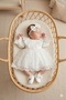 Baby Girl Mevlüt Set with Lace and Bow on the Back 0/3-3/6 Months Orchid Mevlütlük Set Special Design