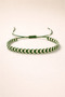 Green and White Fan Bracelet - Macrame Bracelet - Gift Bracelet - Rope Bracelet - Knitted Bracelet - 4