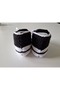 Hobi Kafe Hand Knitted 6-12 Months Black-White Boots Baby Booties - 3