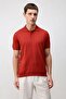 Red Comfort Slim Polo Collar Men's Knitwear T-Shirt - 3