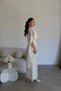 Collar Belt Detailed Strapped Midi Length Premium Satin Dress - 4