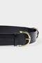Women's Oval Buckle Faux Leather Classic Belt G7897Axns - 4
