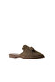 Tan Suede Women's Flat Slippers 01Wn0111 - 3