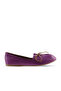 Lilac Leather Women's Ballerinas 01Wl1237