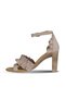 Shoes Gray Leather Women's Heeled Sandals 01Wn4114 - 3