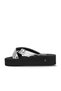 Silver Shiny Mirror Women's Wedge Heeled Slippers 26Wt614536 - 4