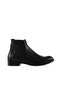 Black Flotter Leather Women's Flat Boots 01Wt2406