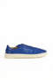 Blue Dark Leather Women's Sports Shoes 16Wa8241