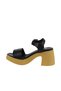Black Yellow Leather Women's Wedge Heeled Shoes 01Wy12204 - 3