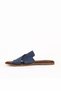 Blue Dark Alf Suede Women's Flat Slippers 01Wa5710 - 3