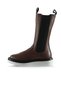 Mink Black Leather Women's Wedge Heeled Boots 01Wt5800 - 3