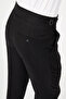 Straight Slim Fit Belt Buckled 100% Linen Men's Trousers Black - 38352.26Y - 5