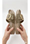 Women's Gold Single Buckle Anatomical Comfortable Stylish Soft Sole Slippers - 4