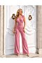 Double Breasted Collar Belted Spanish Leg Jumpsuit Dusty Rose 582429 - 2