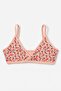 Girl's 3-Piece Cotton Bustier Floral Double-Breasted Collar Padded-Free Comfortable Daily Support (6103-3) - 4