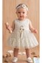 Baby Girl Lace Detailed Floral Belt Piece 100% P Cotton Mevlüt Dress