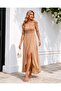 Bej Madon Collar Gipe Detailed Slit Long Dress 581784 - 2