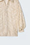 Embroidery Detailed Transparent Shirt - Beige - 4