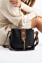 Sn 1438 Women's Shoulder Bag Handbag Arm Bag Daily Black-Tan - 8