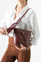 Tn-100 Women's Shoulder Bag Handbag Crossbody Bag Burgundy - 2