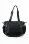 Sn 6019 Women's Water Resistant Parachute Fabric Hand Shoulder Bag Arm Bag Crossbody Bag Black - 5