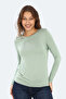 Women's Elegant Slim-Fit Viscose T-Shirt - Mint Green