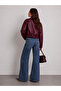 Women's Elastic Waist Leather Jacket - 4