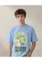 Senior Boys Blue Printed T-shirt - 4